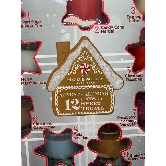 Homeworx Slatkin & Co. 12 Days Of Sweet Treats Advent Calendar Candles Set - Picture 2 of 3